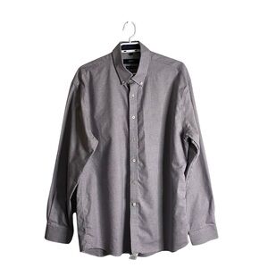 Jones New York Men's Purple Plaid Non-Iron Button-Down Shirt